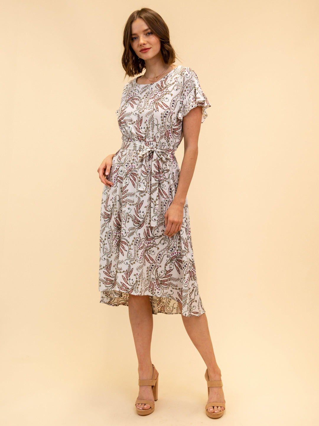 WOMEN'S FLORAL HIGH-LOW DRESS