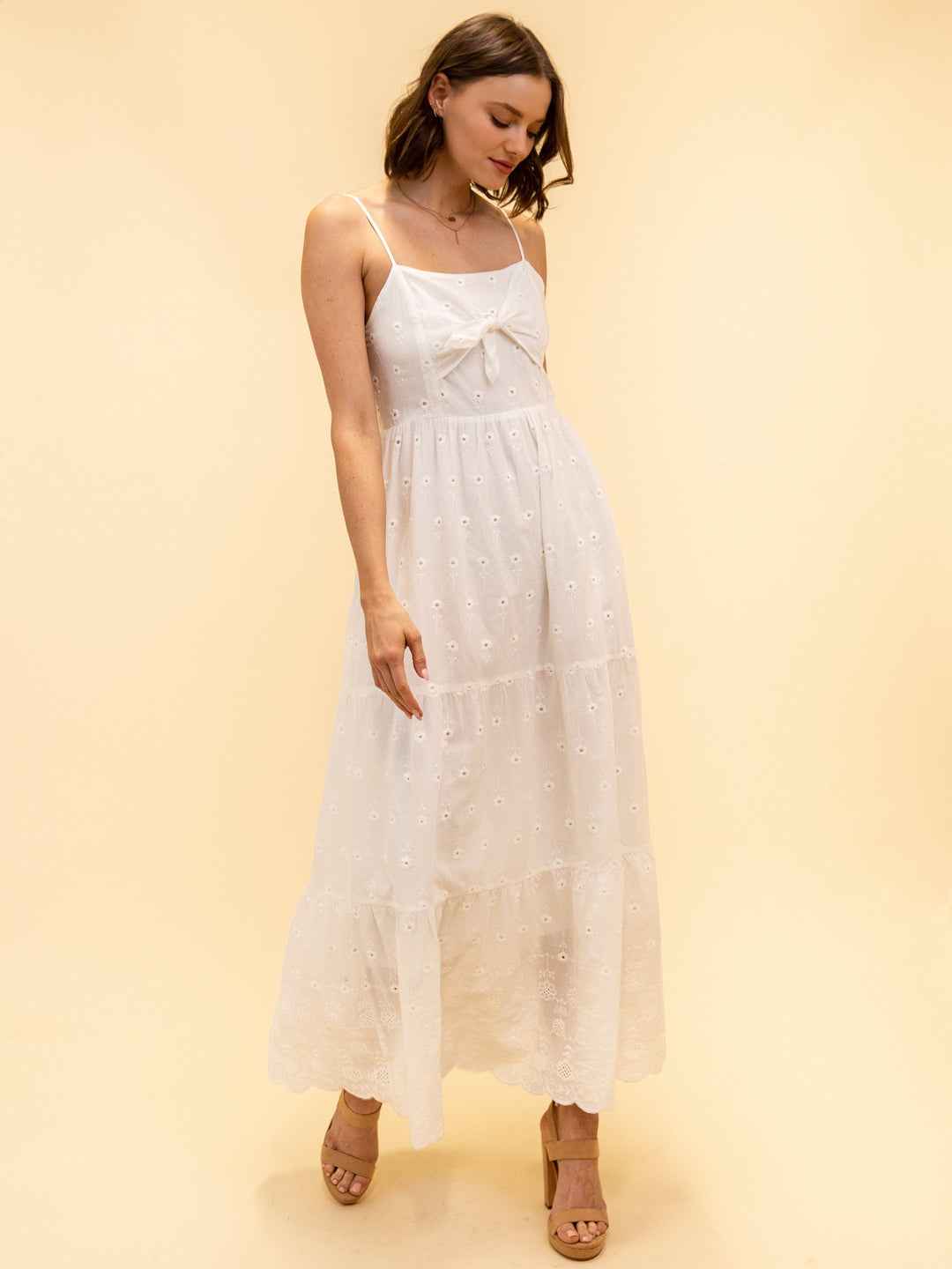 WOMEN'S WHITE MAXI DRESS