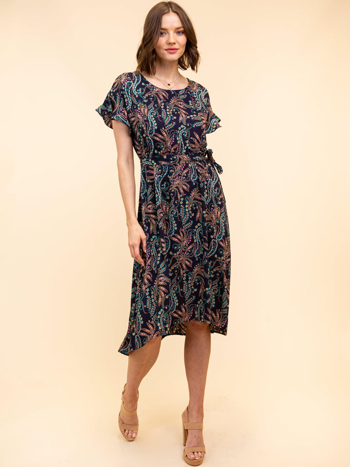WOMEN'S FLORAL HIGH-LOW DRESS