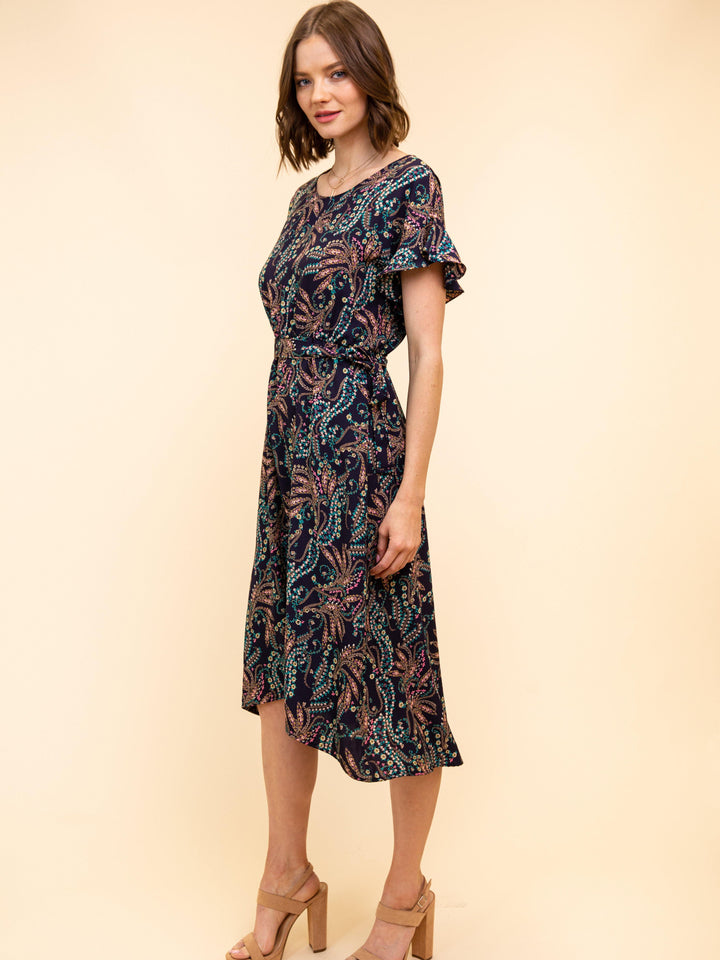 WOMEN'S FLORAL HIGH-LOW DRESS