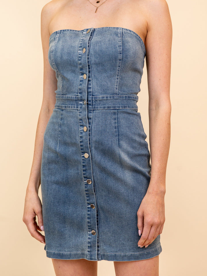 WOMEN'S DENIM MINI DRESS