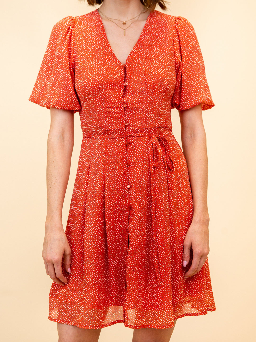 WOMEN'S DOT PRINT MINI DRESS