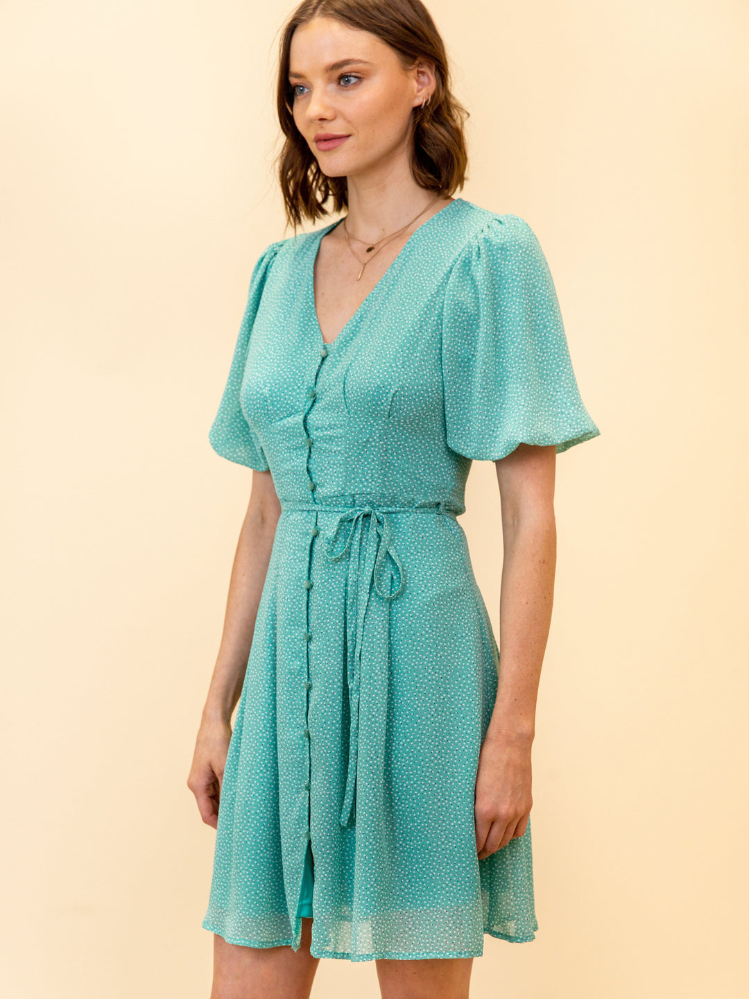 WOMEN'S DOT PRINT MINI DRESS