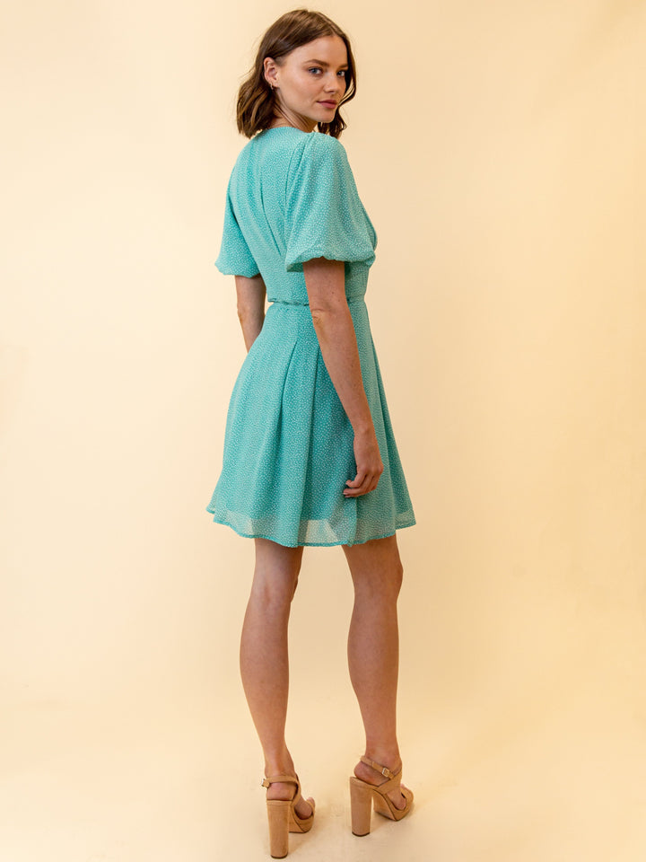 WOMEN'S DOT PRINT MINI DRESS