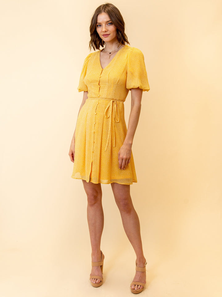 WOMEN'S DOT PRINT MINI DRESS