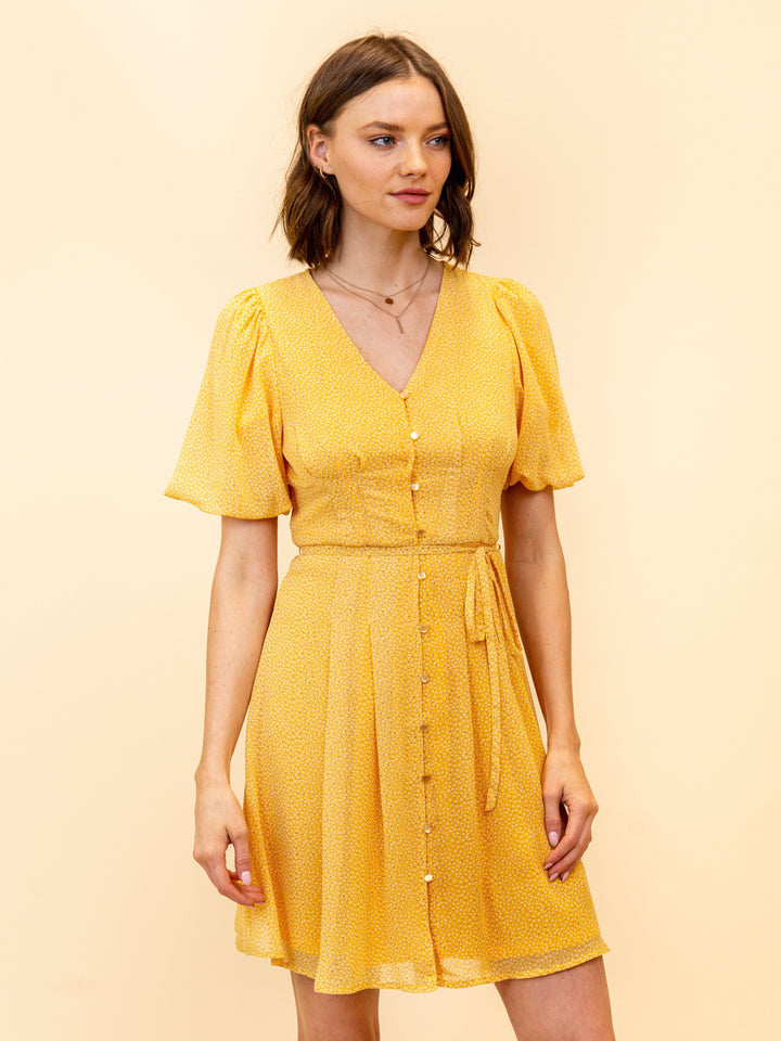 WOMEN'S DOT PRINT MINI DRESS