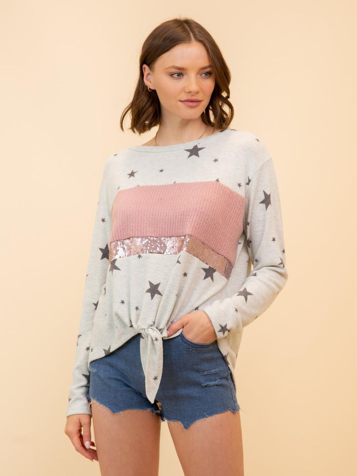 WOMEN'S STARS LONG SLEEVE TOP