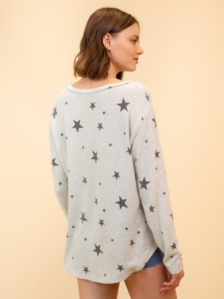 WOMEN'S STARS LONG SLEEVE TOP