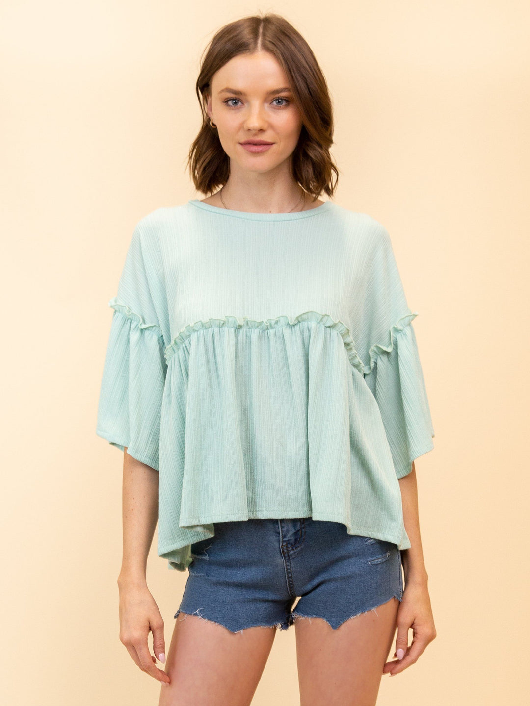WOMEN'S RUFFLE BLOUSE