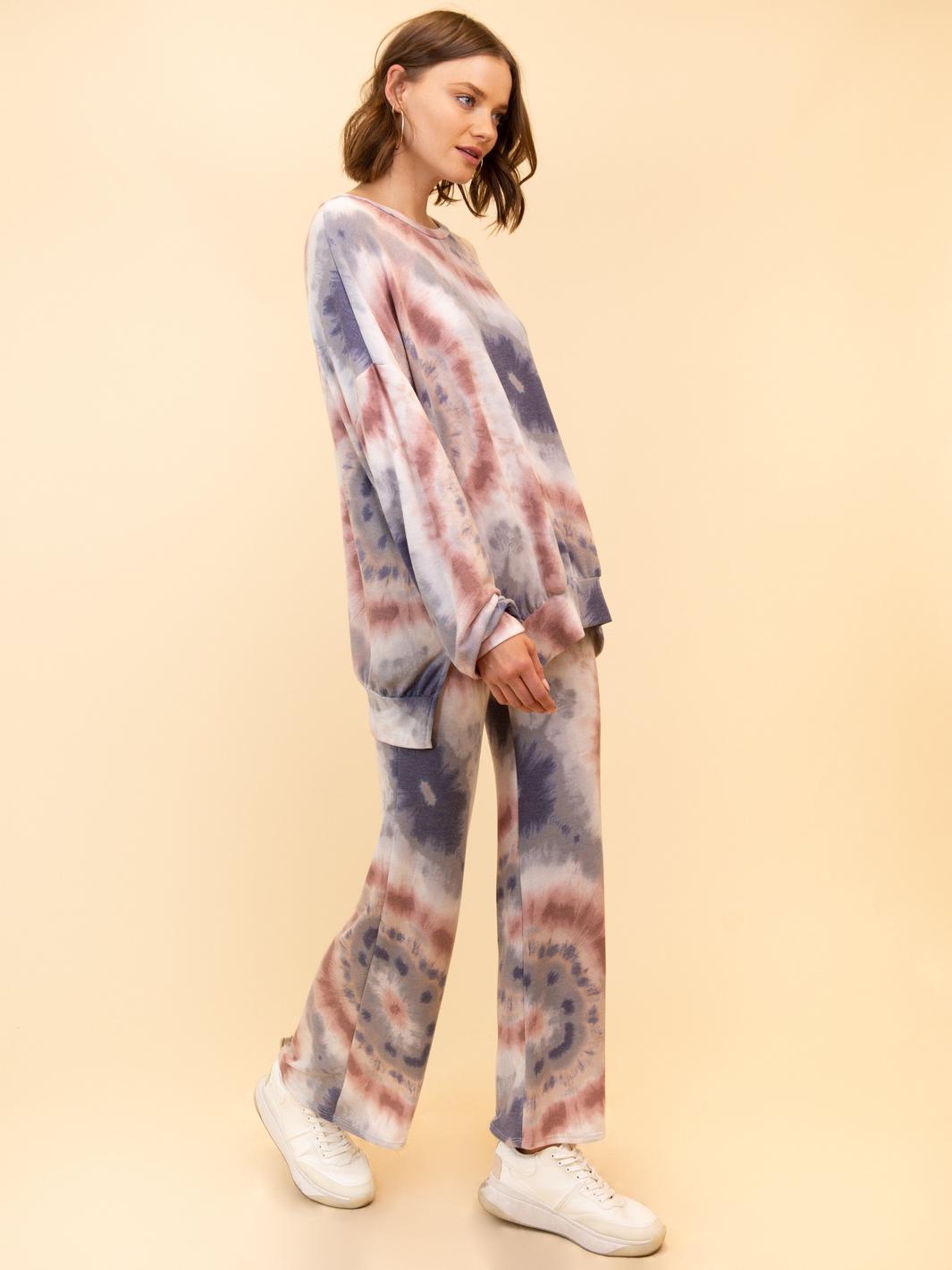WOMEN'S 2 PCS TIE DYE LOUNGE SET