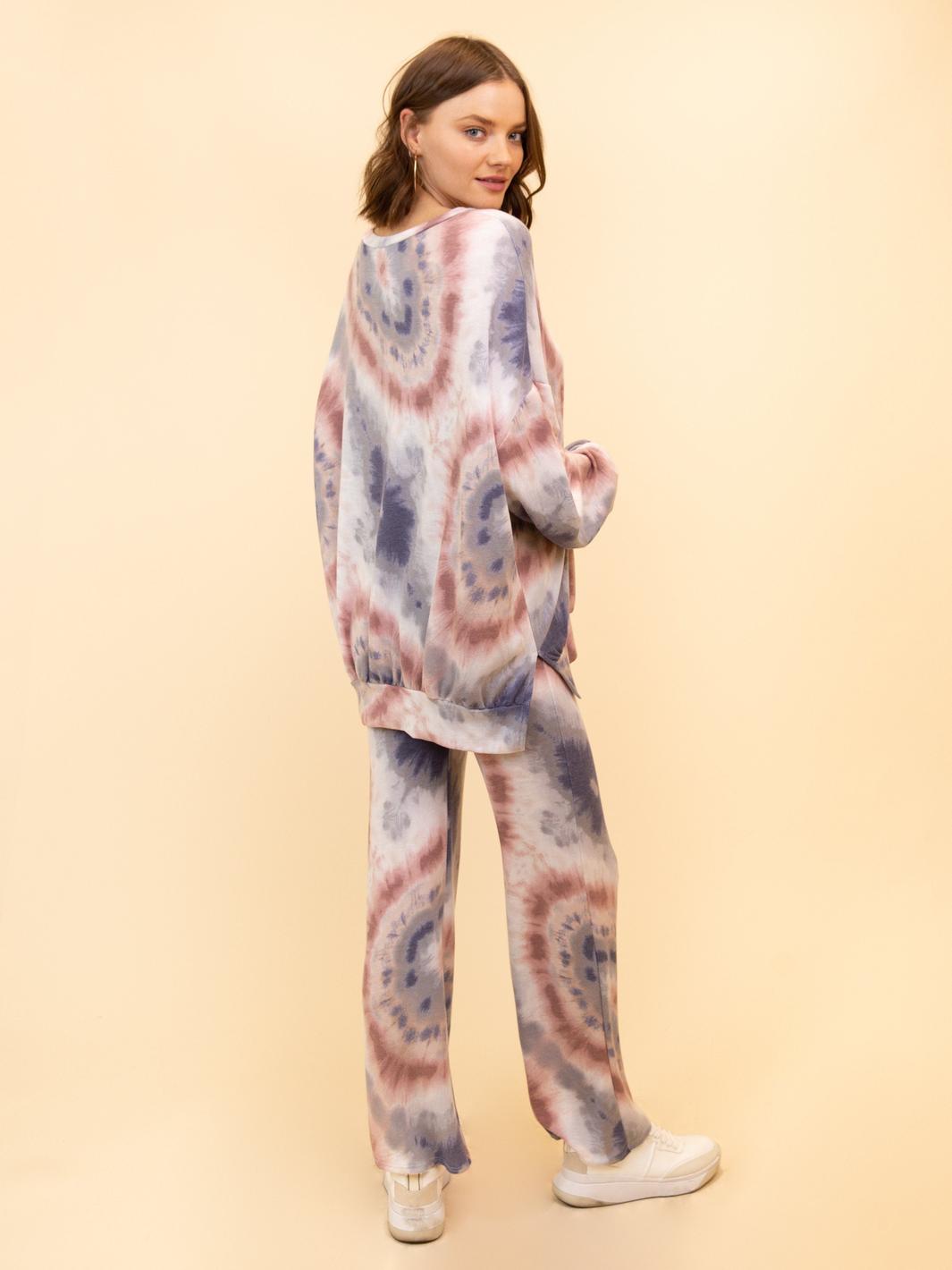 WOMEN'S 2 PCS TIE DYE LOUNGE SET