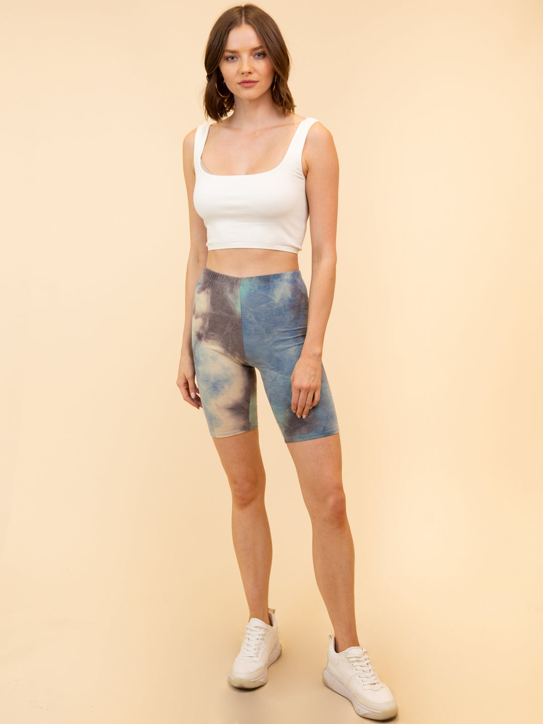 WOMEN'S TIE DYE BIKER SHORTS