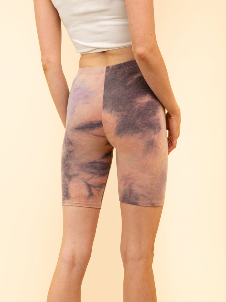 WOMEN'S TIE DYE BIKER SHORTS