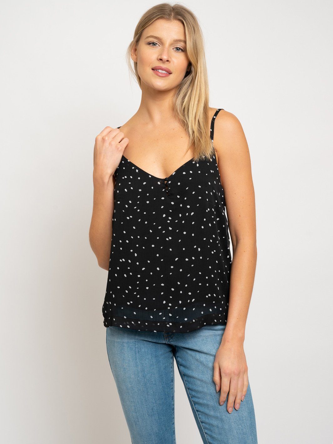 WOMEN'S POLKA DOTS TOP