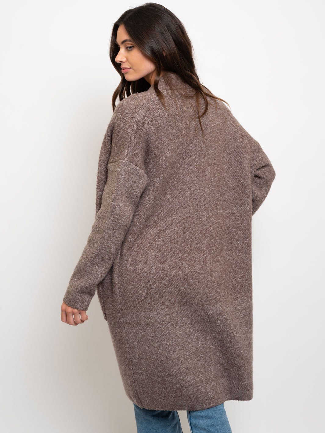 WOMEN'S WINTER POCKETS OPEN CARDIGAN