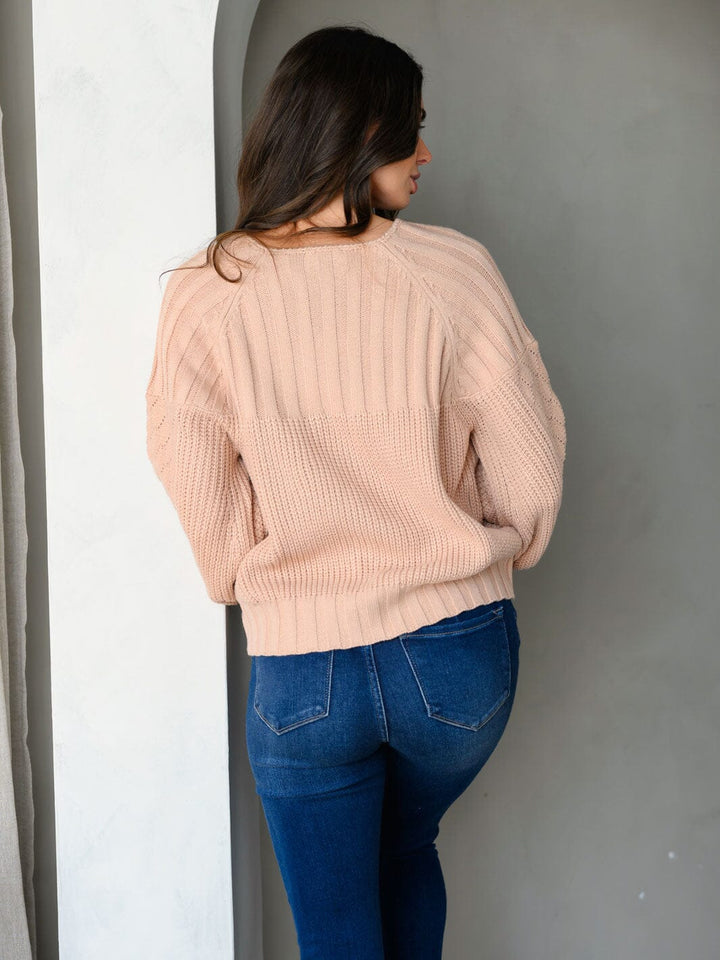 WOMEN'S LONG SLEEVE BUTTON UP CARDIGAN SWEATER