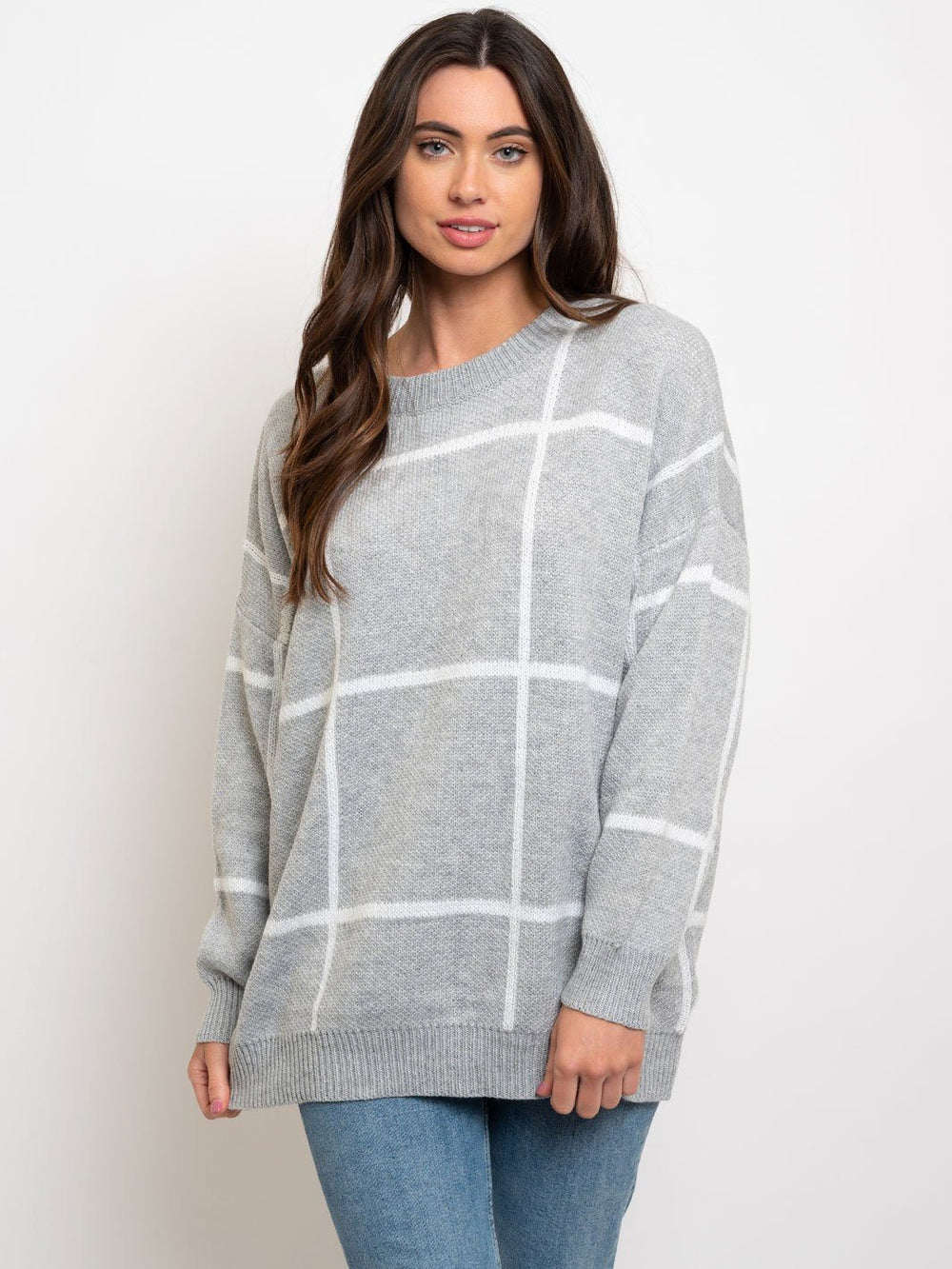 WOMEN'S WINDOW PANE SWEATER