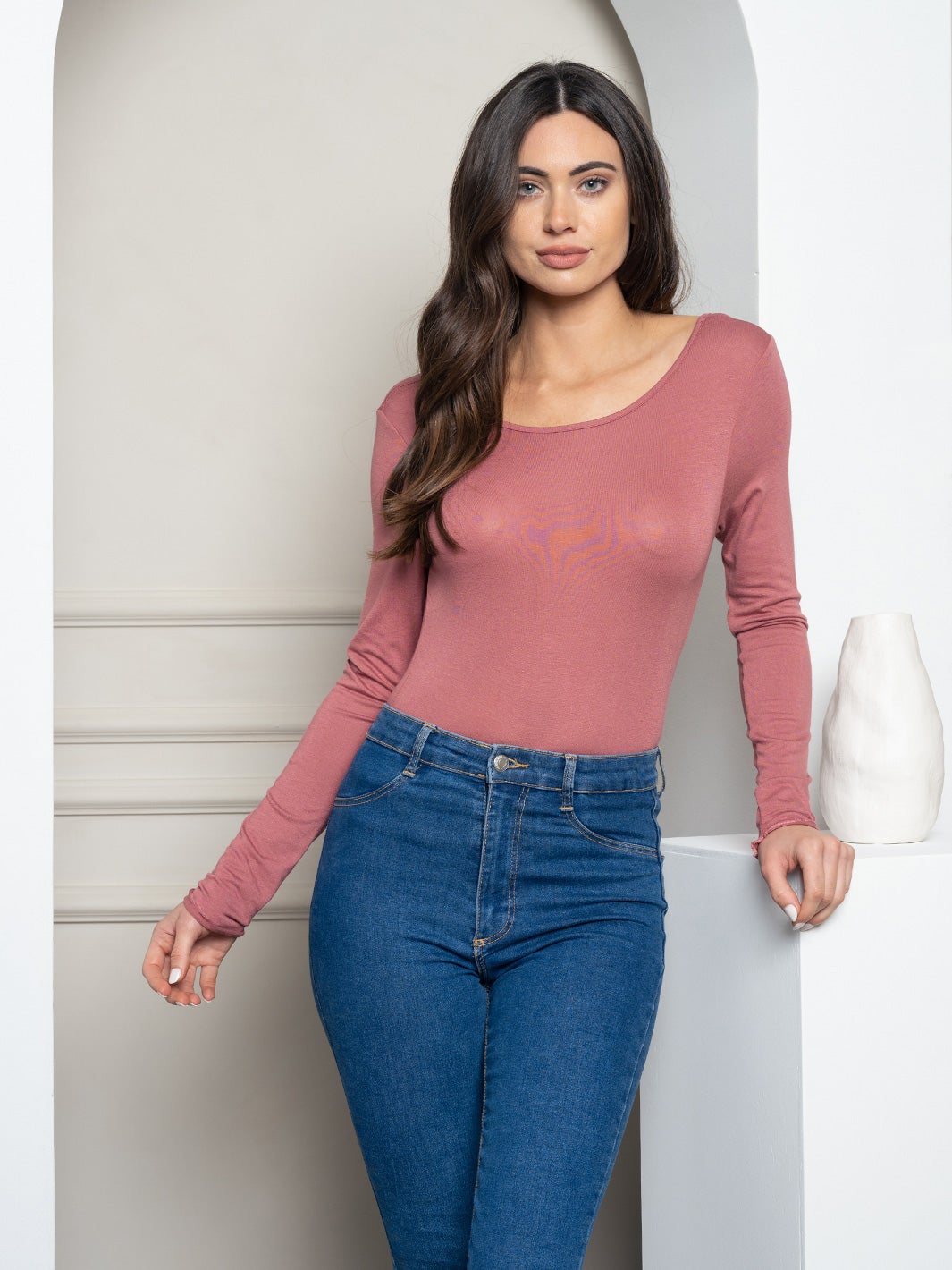 WOMEN'S LONG OPEN BACK BODYSUIT