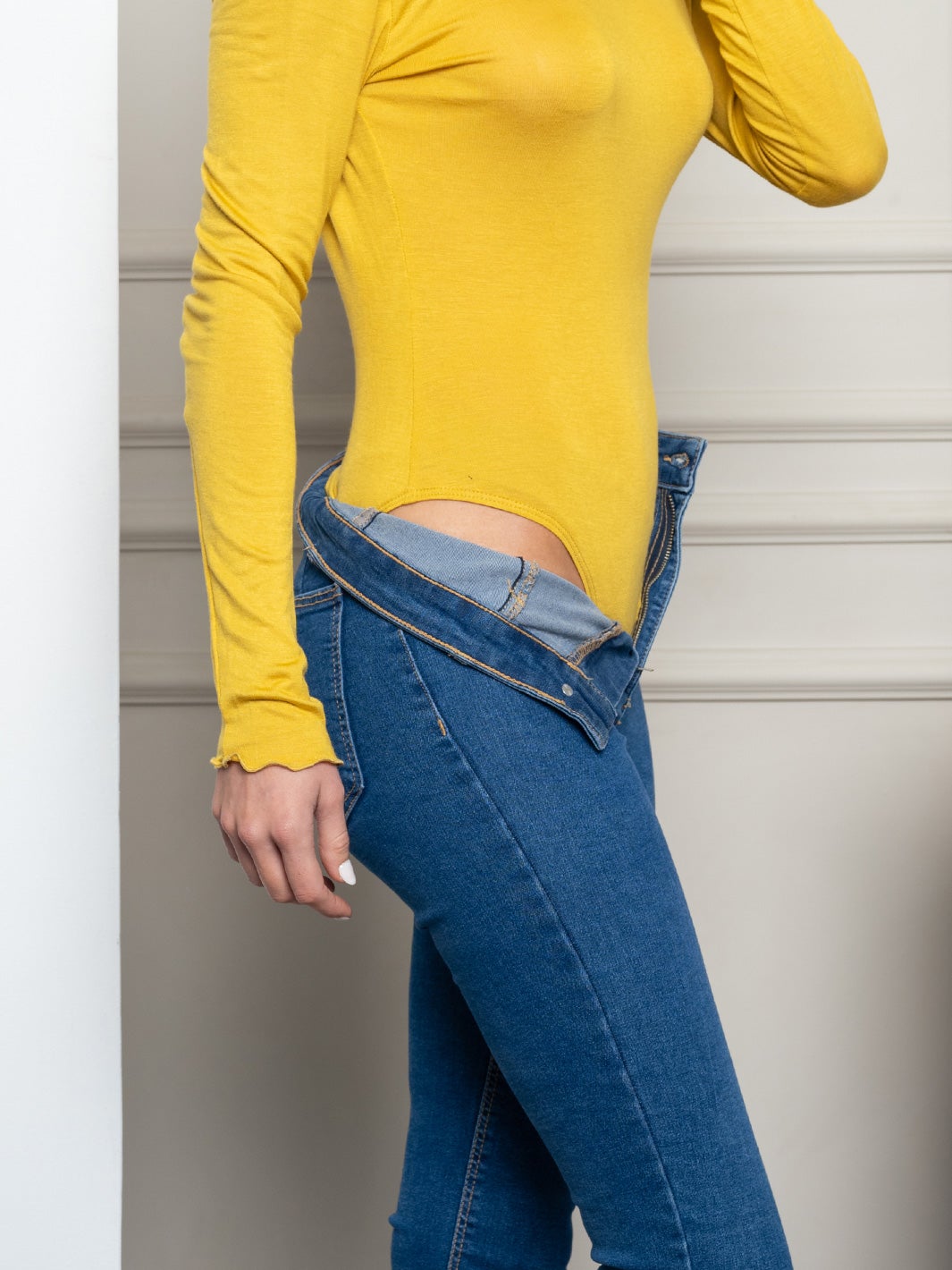 WOMEN'S LONG OPEN BACK BODYSUIT