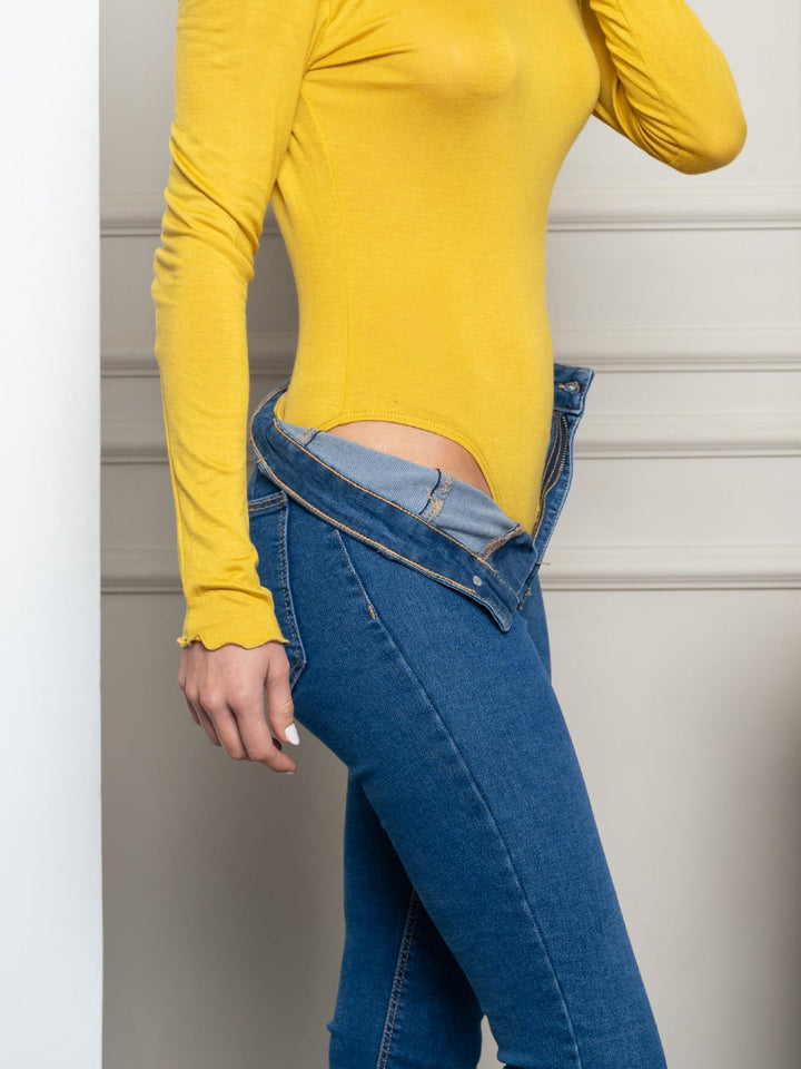 WOMEN'S LONG OPEN BACK BODYSUIT