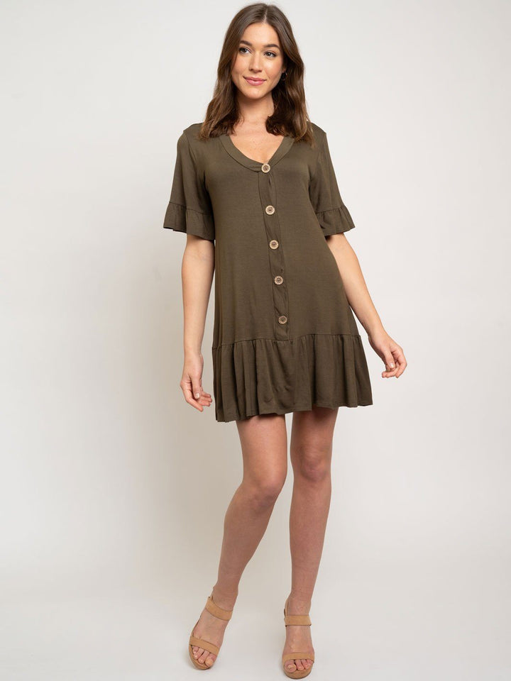 WOMEN'S BUTTON UP TUNIC DRESS