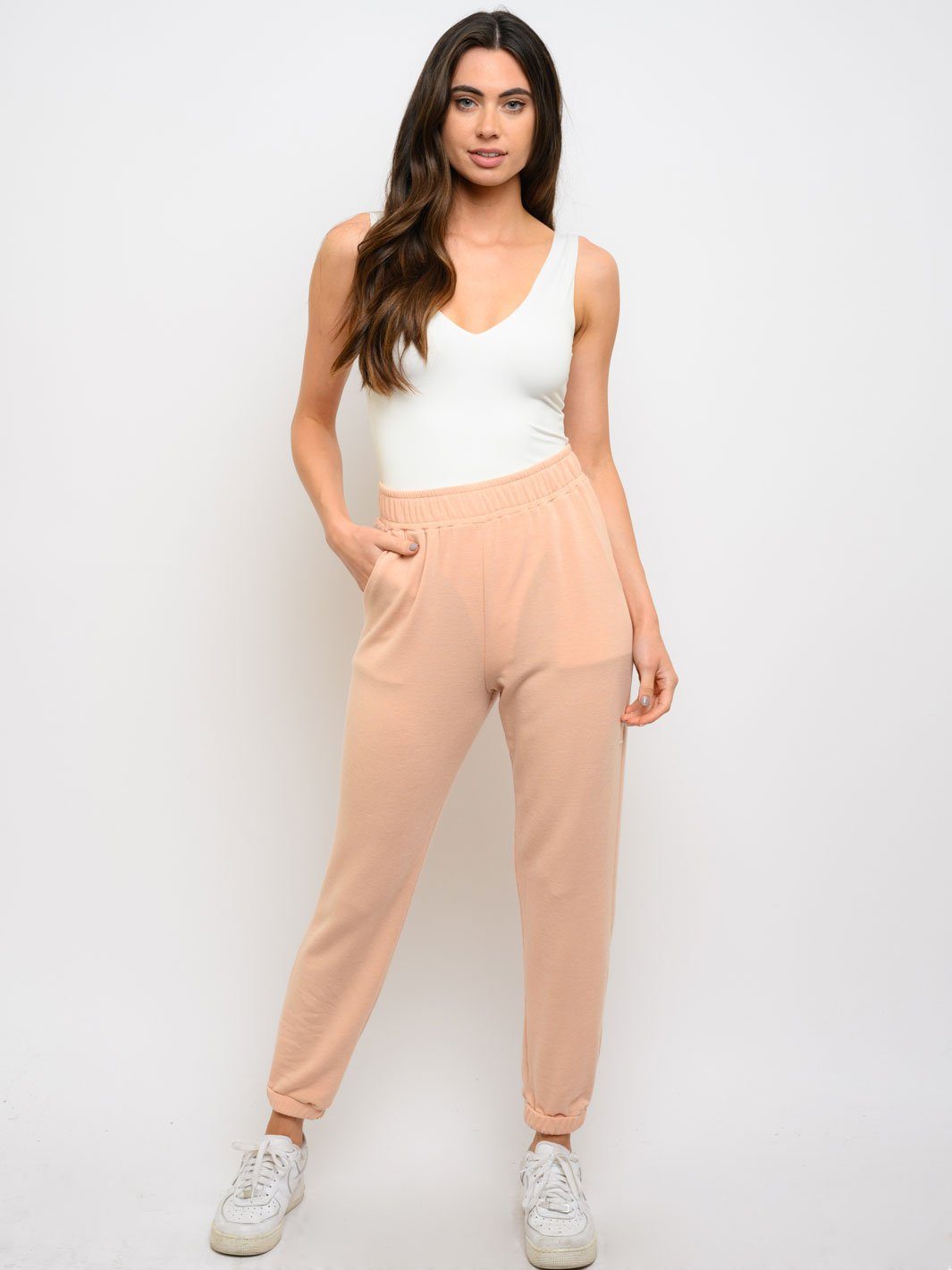 WOMEN'S ELASTIC WAIST JOGGER PANTS