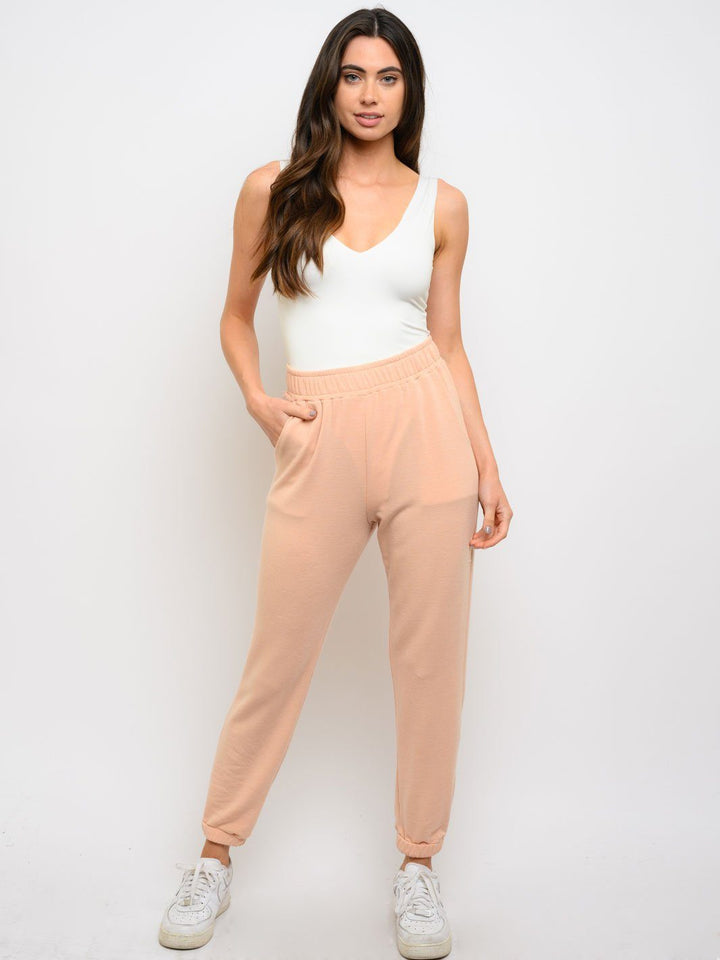 WOMEN'S ELASTIC WAIST JOGGER PANTS