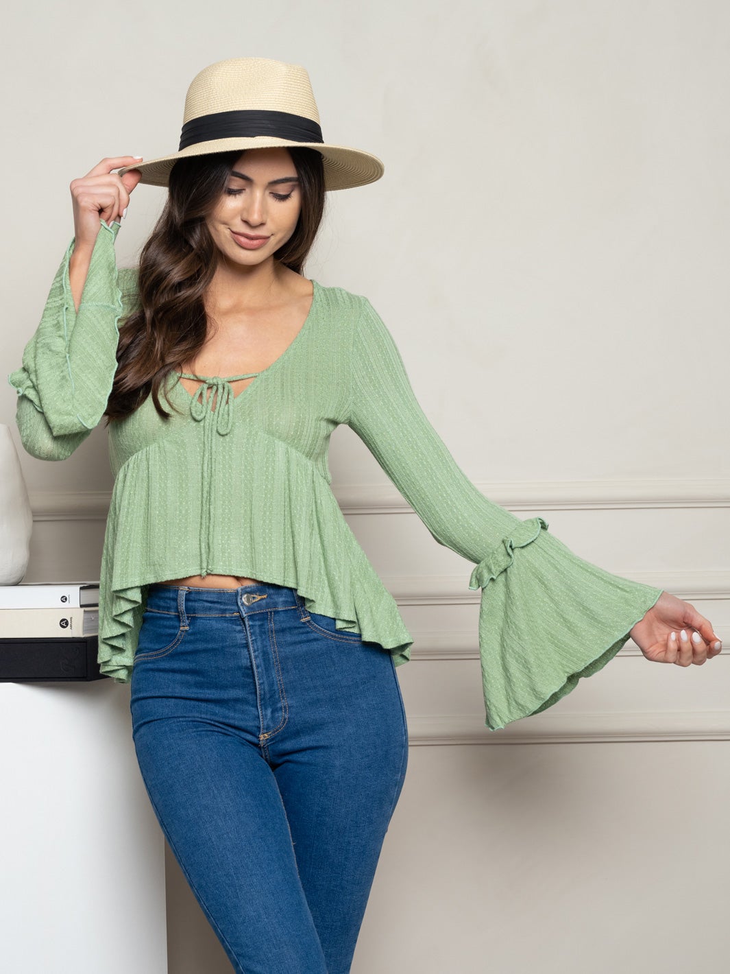 WOMEN'S LONG SLEEVE KNIT TOP