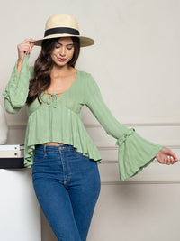 WOMEN'S LONG SLEEVE KNIT TOP