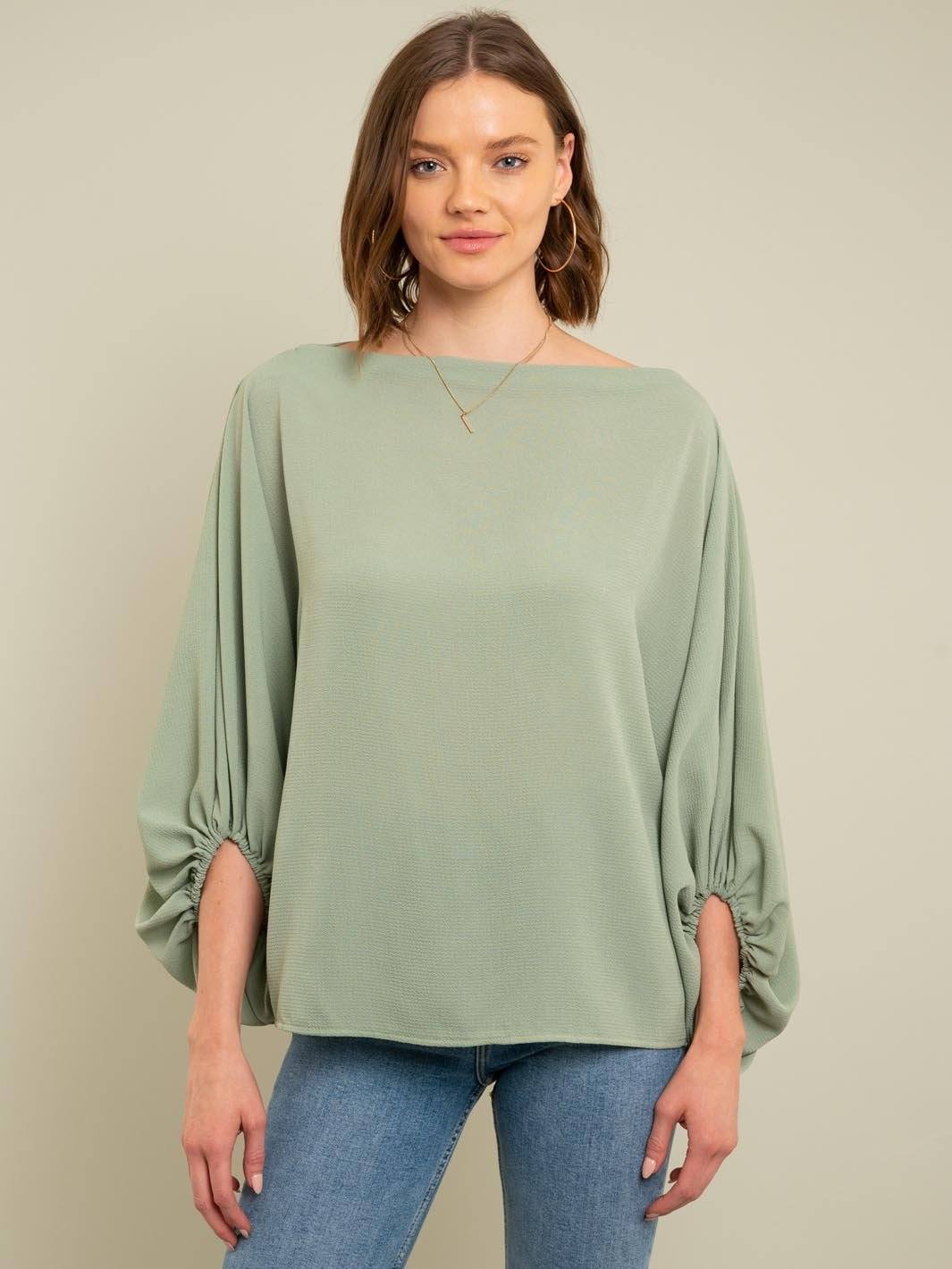 WOMEN'S ELEGANT CLOAK SLEEVE TOP