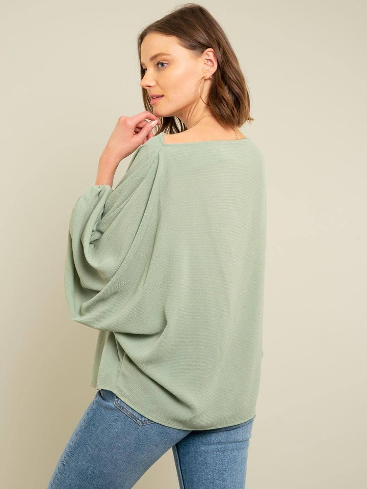 WOMEN'S ELEGANT CLOAK SLEEVE TOP