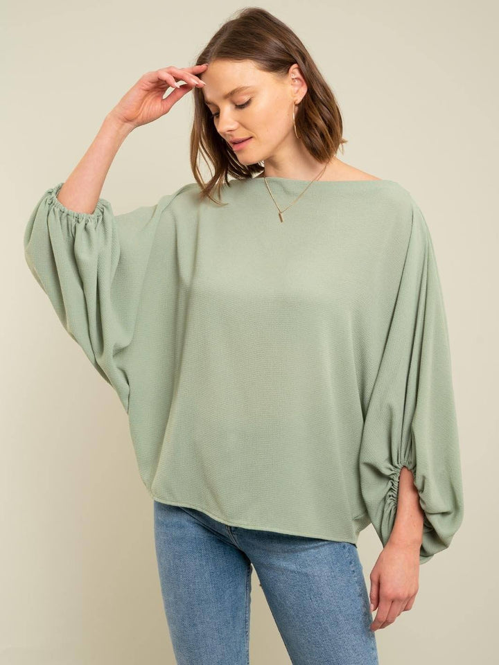 WOMEN'S ELEGANT CLOAK SLEEVE TOP