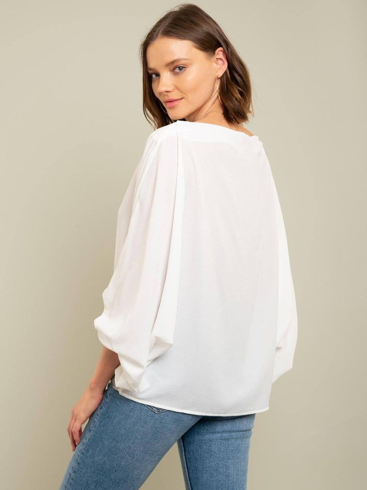 WOMEN'S ELEGANT CLOAK SLEEVE TOP