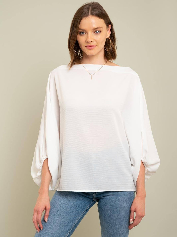 WOMEN'S ELEGANT CLOAK SLEEVE TOP