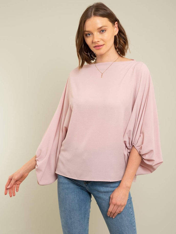 WOMEN'S ELEGANT CLOAK SLEEVE TOP