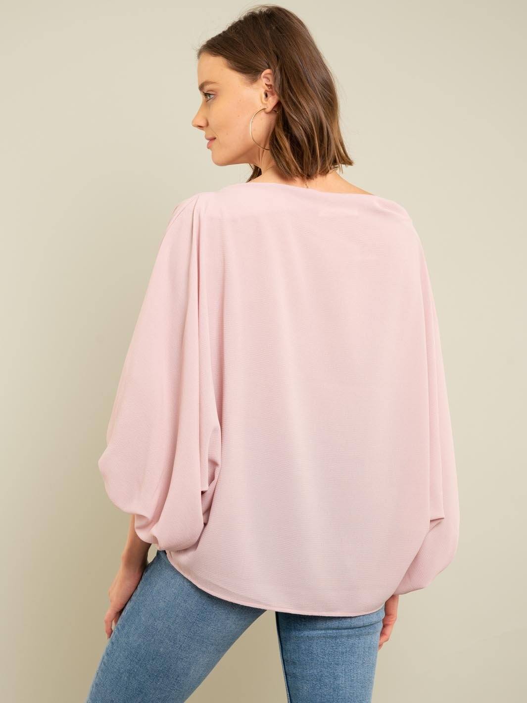 WOMEN'S ELEGANT CLOAK SLEEVE TOP