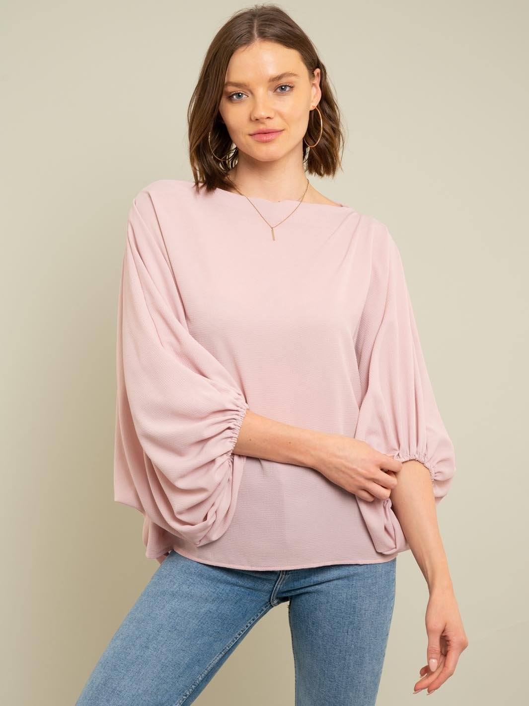 WOMEN'S ELEGANT CLOAK SLEEVE TOP