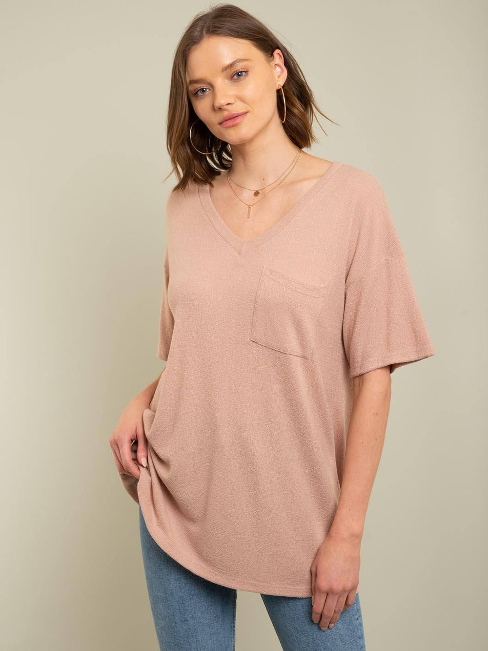 WOMEN'S ONE POCKET TUNIC TOP