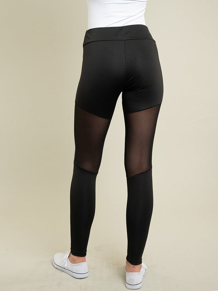 WOMENS MESH FRONT PANEL LEGGINGS
