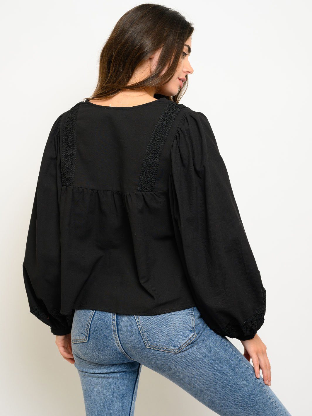 WOMEN'S V-NECK LONG SLEEVE TOP