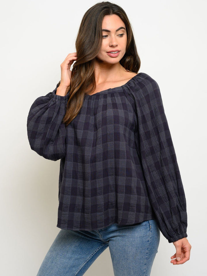 WOMEN'S LONG SLEEVE ROUND NECK TOP