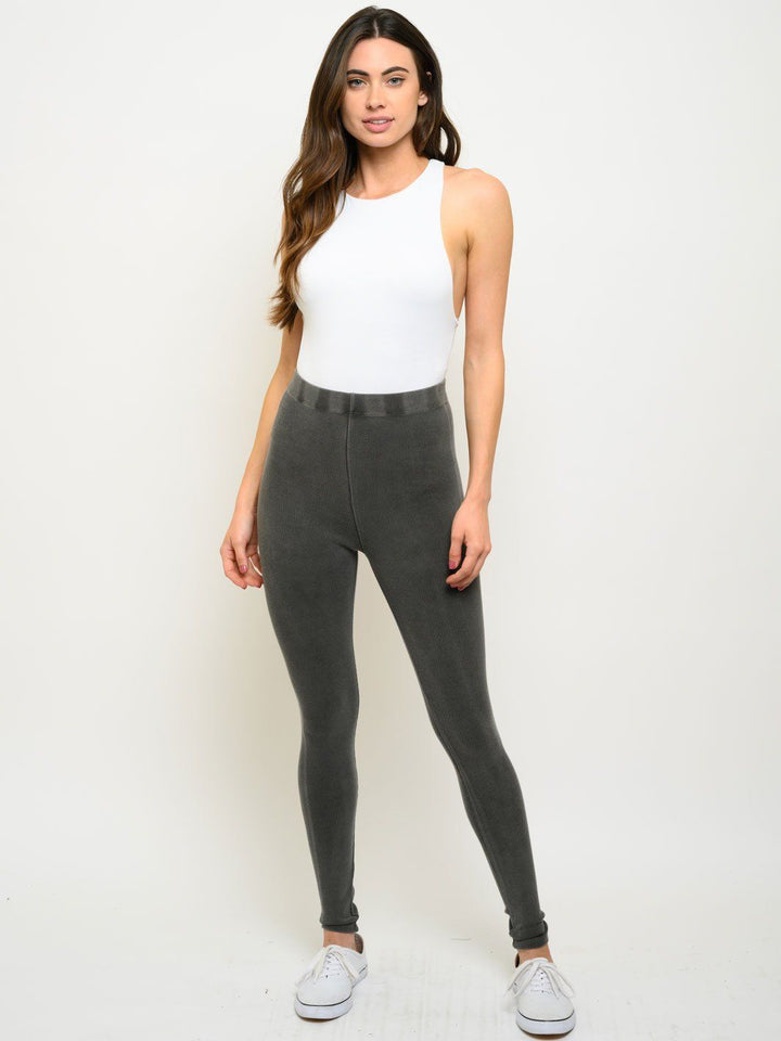 WOMEN'S SOLID DYED LEGGINGS