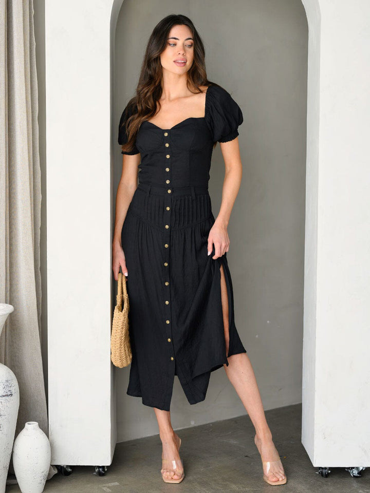 WOMEN'S SHORT SLEEVE TOP & MIDI SKIRT 2PC SET.