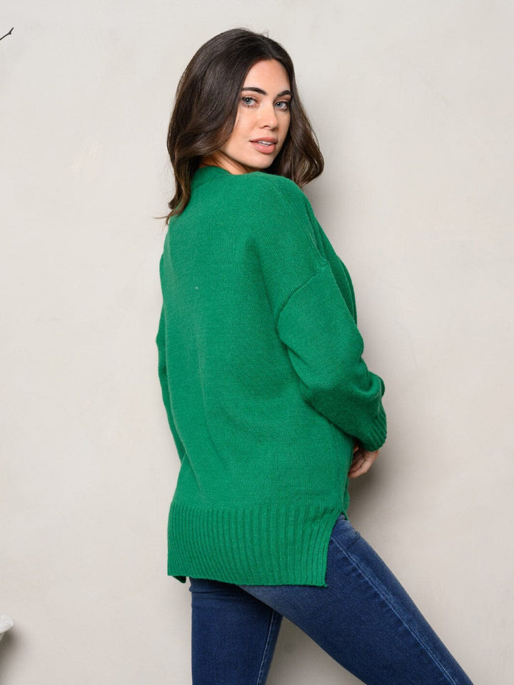 WOMEN'S LONG SLEEVE BUTTON UP CARDIGAN