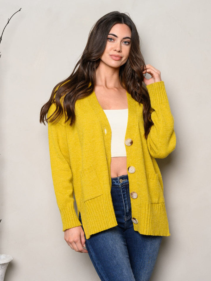 WOMEN'S LONG SLEEVE BUTTON UP CARDIGAN