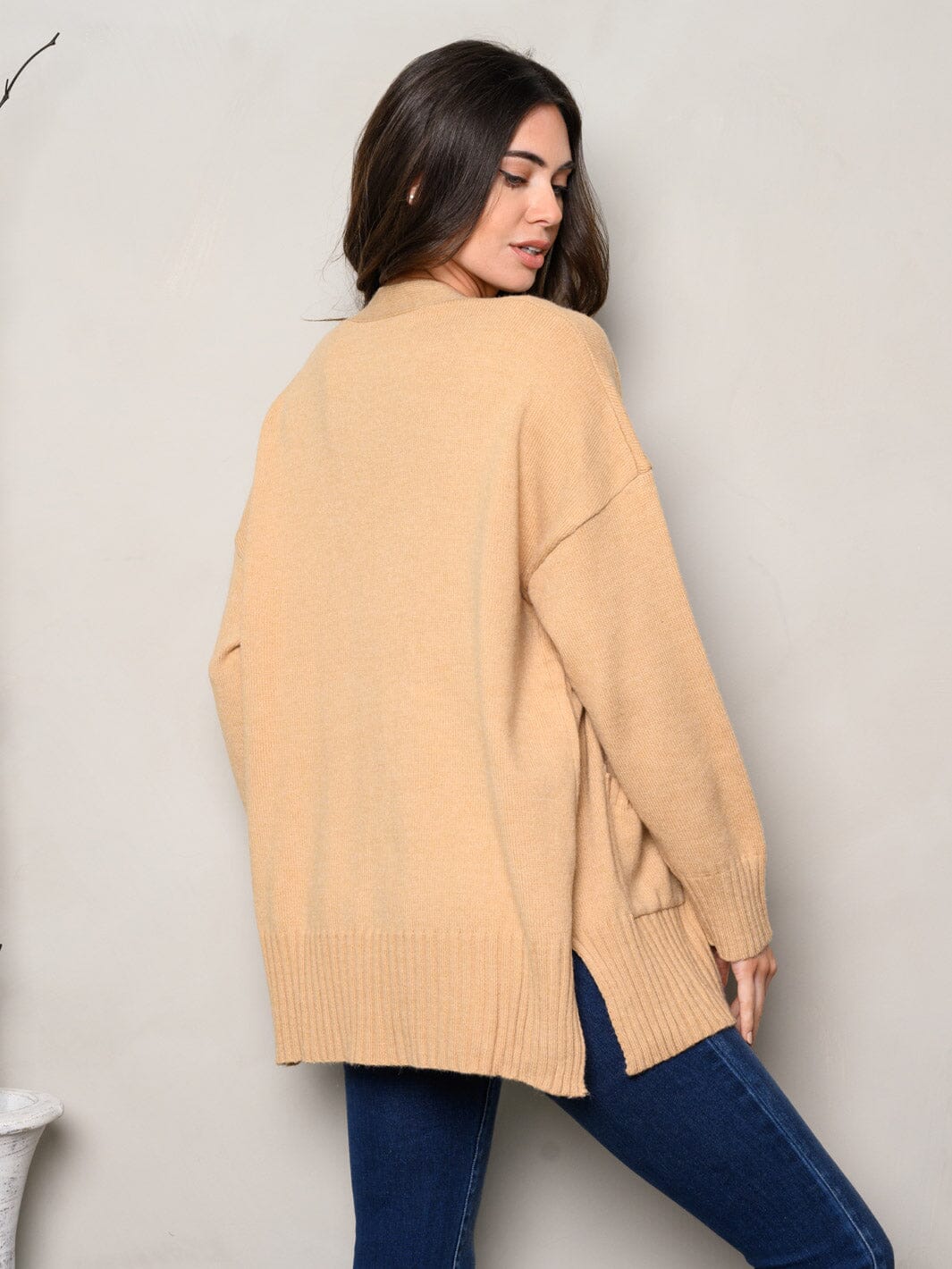 WOMEN'S LONG SLEEVE BUTTON UP CARDIGAN