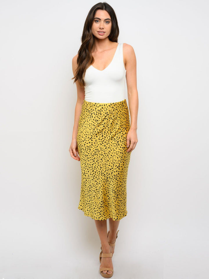 WOMEN'S ANIMAL PRINT MIDI SKIRT