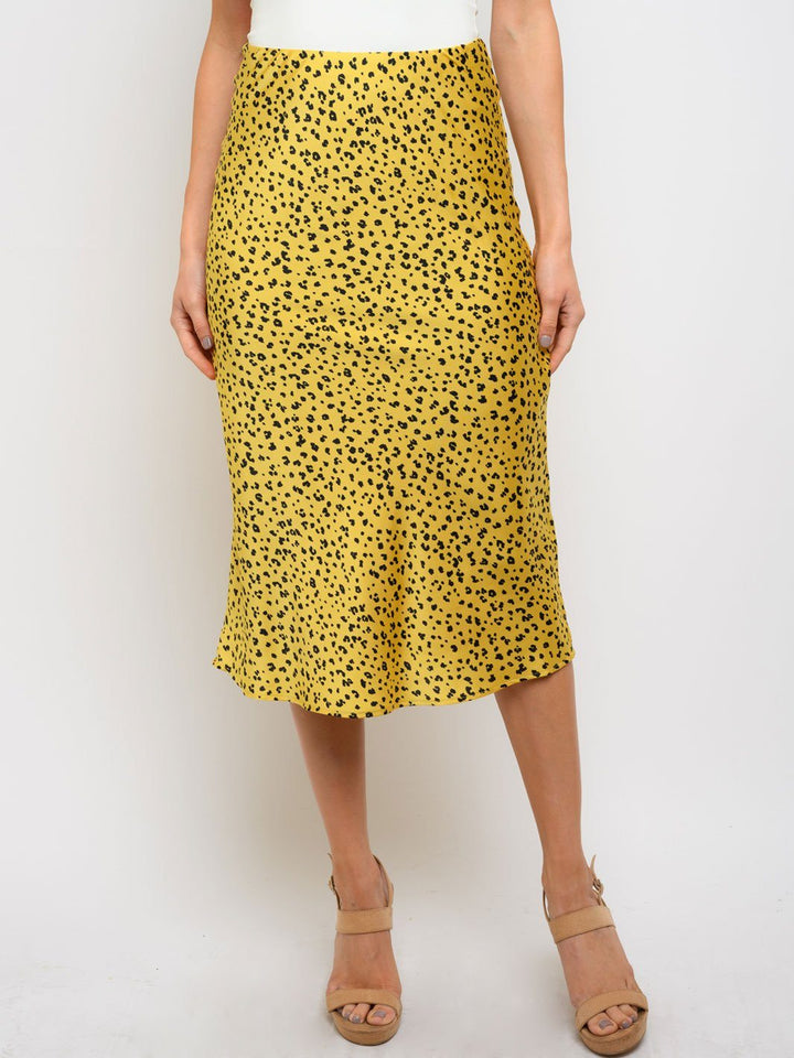 WOMEN'S ANIMAL PRINT MIDI SKIRT
