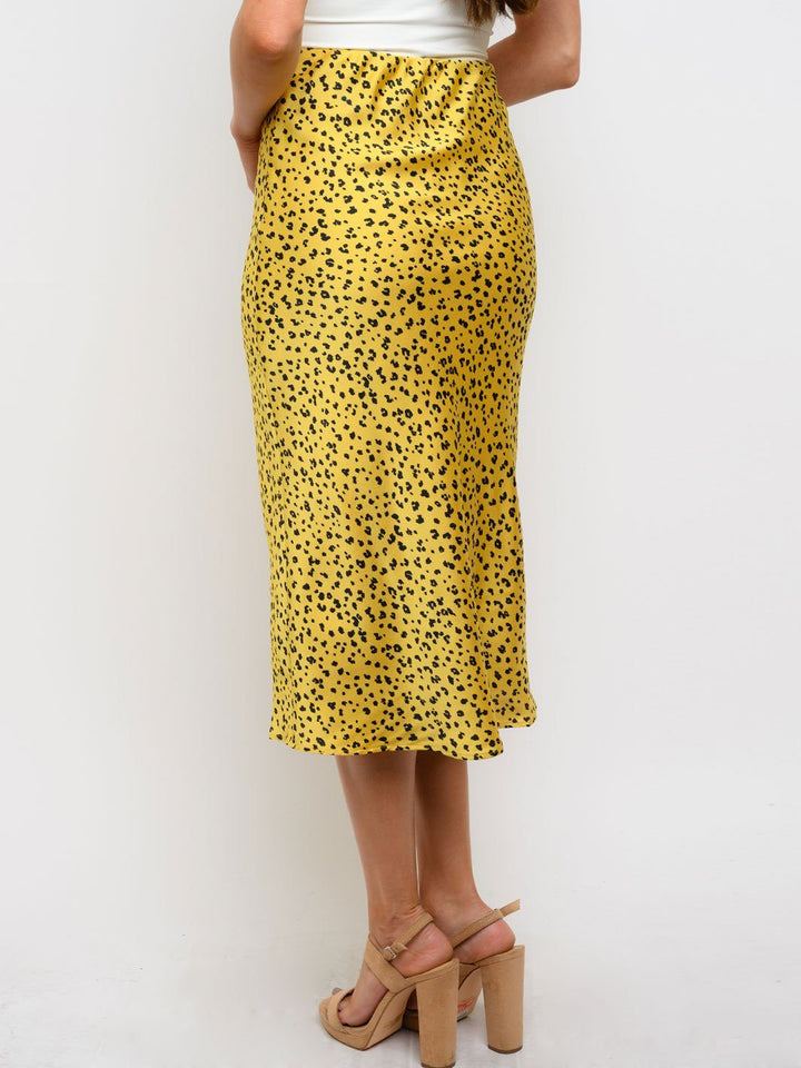 WOMEN'S ANIMAL PRINT MIDI SKIRT