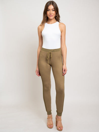 WOMEN'S OLIVE POCKETS PANTS